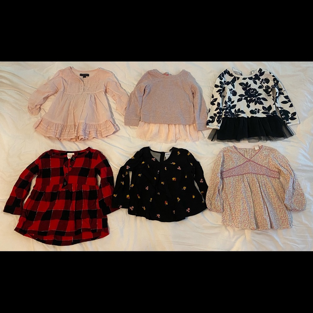 Set of 6 girls 2T tops